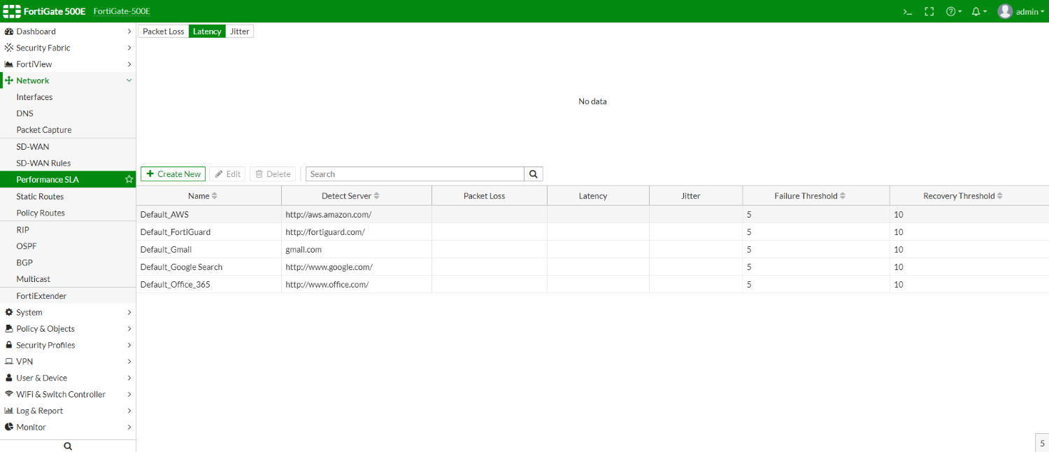 Factory default health checks FortiGate / FortiOS 6.2.15